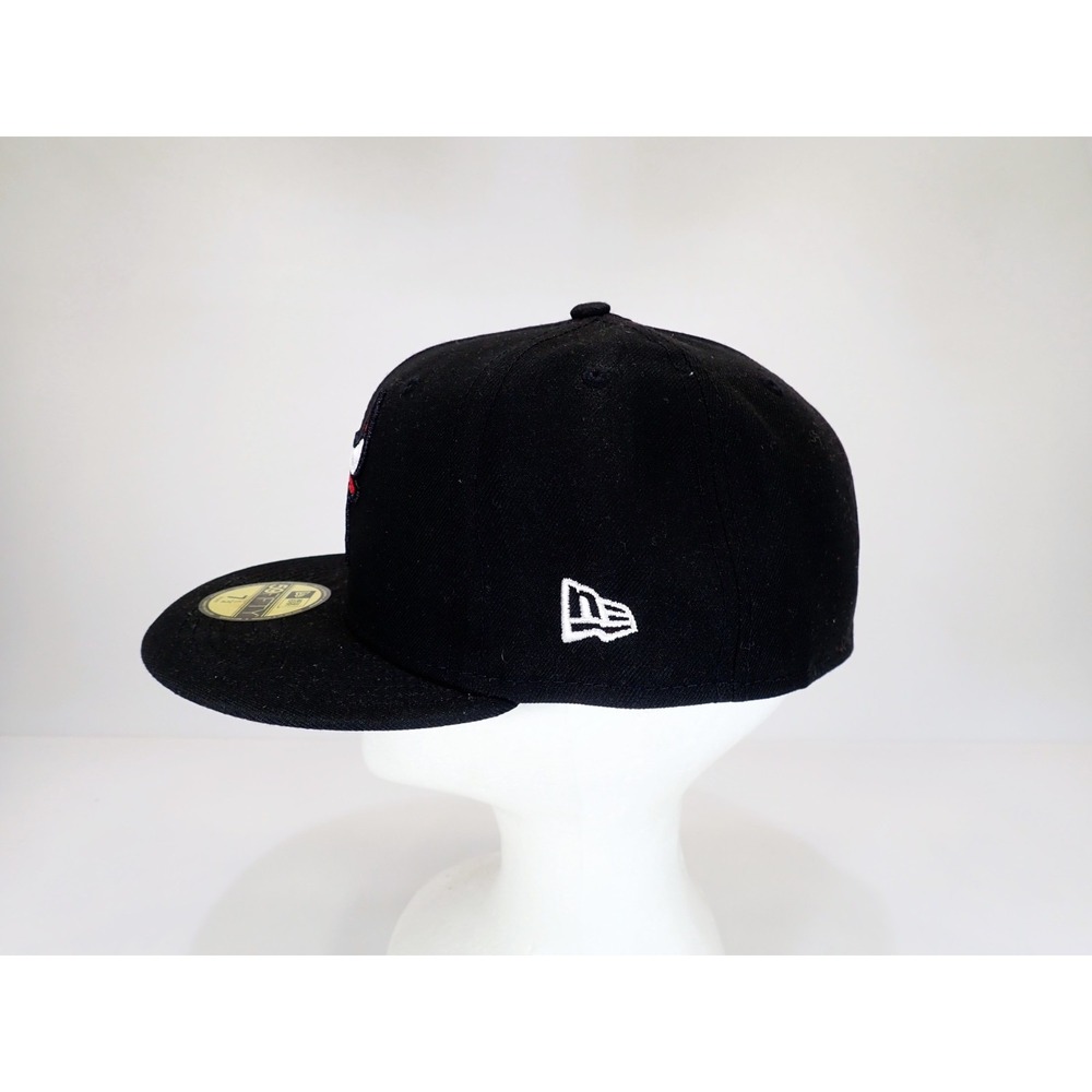 New Era 59FIFTY Chicago Bulls Fitted Hat 7 1/2 Black Grey Undervisor NBA - Picture 3 of 9
